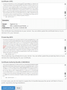 Khởi động tiến trình cài đặt SSL