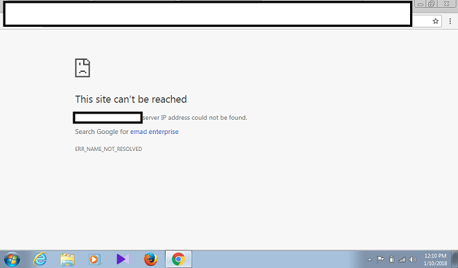 Lỗi Server ip address could not be found là gì?