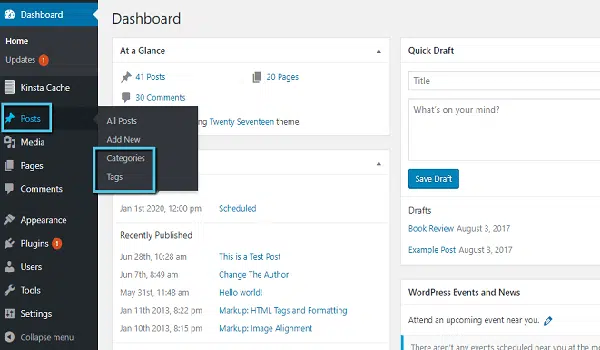 Taxonomy WordPress hỗ trợ xây dựng website cơ bản