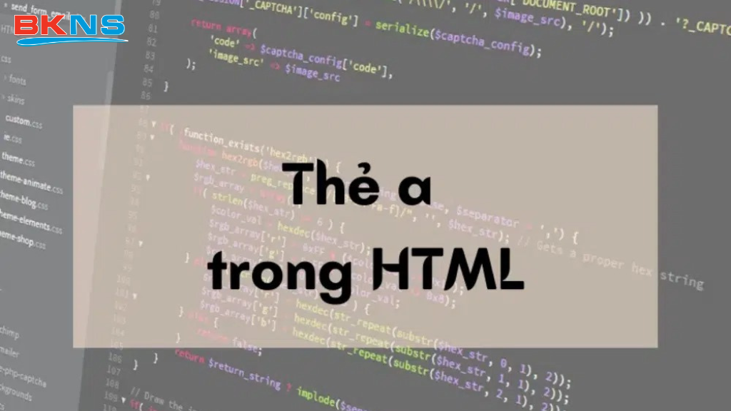 Thẻ a trong HTML