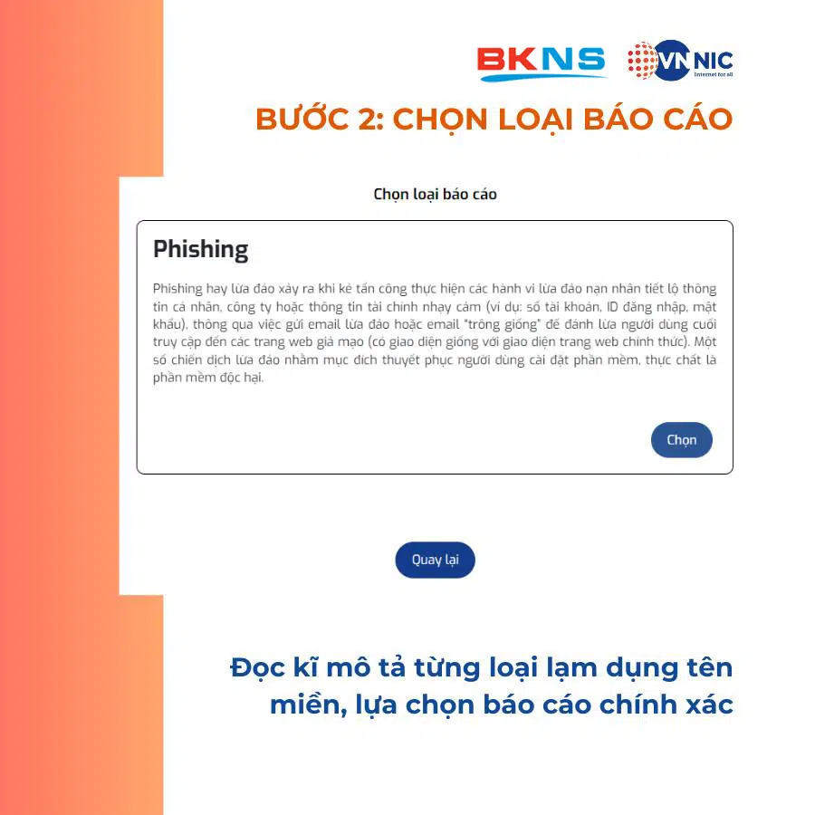 Điền thông tin báo cáo lạm dụng